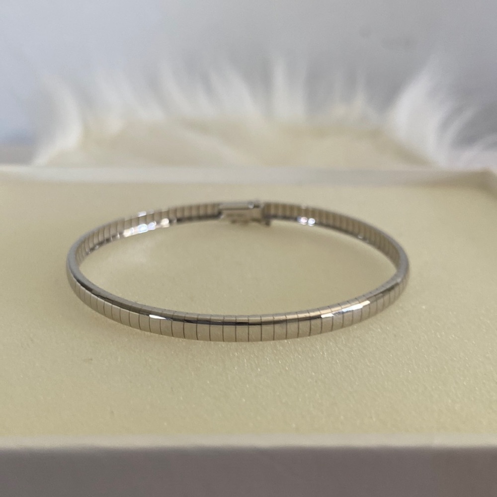 14k White Gold Italian Bracelet
